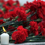 Сумщина провела в останню путь поліцейського Артема Щербака